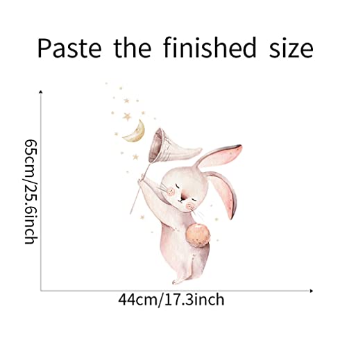 Vinilo decorativo conejo acuarela 17.3x25.6 pulgadas miniatura 5