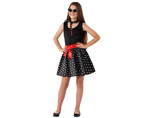 Atosa disfraz años 60 negro niña infantil 3 a 4 años