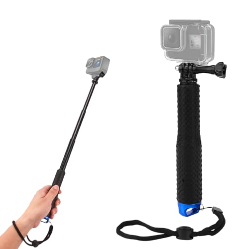 Tweozhui 1pezzo Bastone Selfie Telescopico per GoPro e Action Cam, Monopiede Allungabile fino a 48.5 cm, Adatto per GoPro Hero 13/12/11/10/9/8/7/6/Max, Insta360, DJI Osmo Action, AKASO e Altre Camere