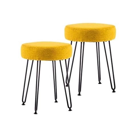 Movian Romade - Juego de 2 taburetes amarillo mostaza Cover