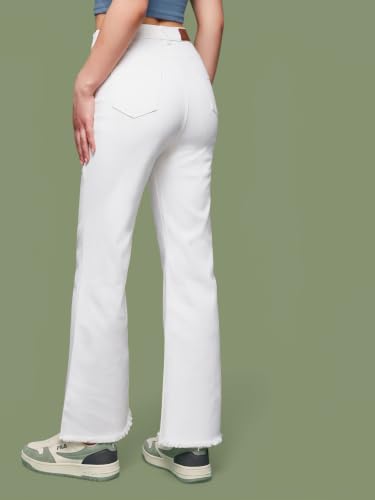 Image of Miss Chase A+ Women's Wide Leg High Rise Regular Length Stretchable Denim Jeans