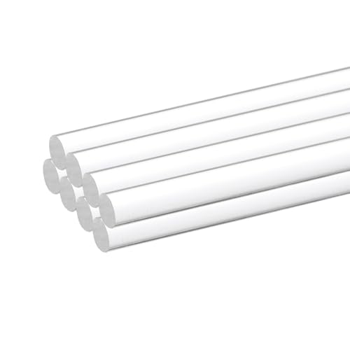 Image of MECCANIXITY 8pcs Acrylic Round Rods 1 /4 inch x 12 inch Clear Acrylic Dowel Rods Sticks Plastic Sticks Strip for DIY Crafts Lighting Gardening Decoration - 6mm x 300mm