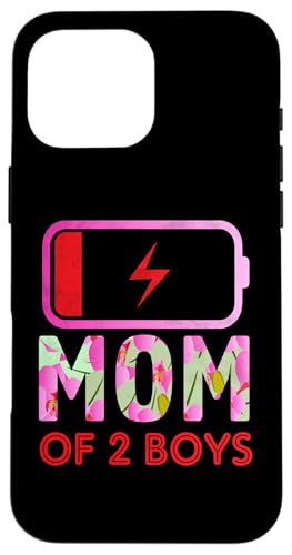 Mom Of 2 Boys Mother's Day Women Mom Of Two Boys �X�}�z�P�[�X iPhone 16 Pro Max �p