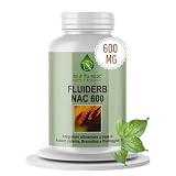 ERBEX - Fluiderb NAC 600 30 Capsule | N-Acetil Cisteina 600 mg + Bromelina 2500 GDU + Piantaggine | Vie Respiratorie e Mucose