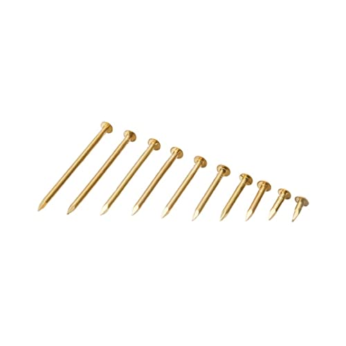 100 clavitos antiguos de cobre para muebles con cabeza redonda 12 mm x 1.5 mm miniatura 1