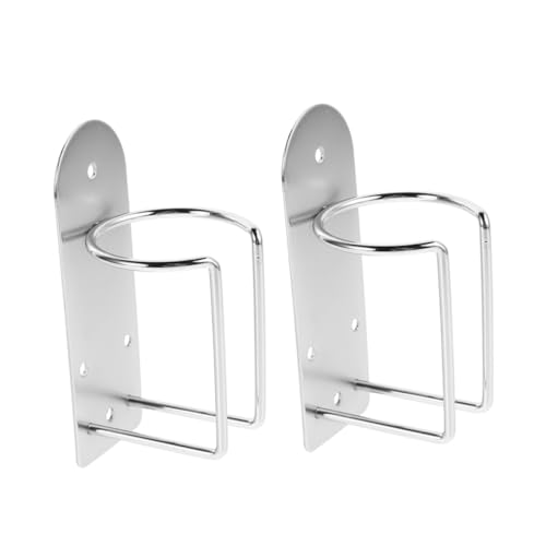 LALADEFIEE 2-piece Stainless Steel Wall-mounted Hair Clipper Rack Barber Station Organizer for Salon Easy Install Hair Trimmer Holder