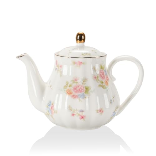 Image of Sweejar 28FLOZ Royal Teapot with Infuser,Porcelain Tea Pot