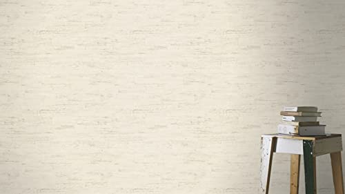 Papier peint intissé blanc crème cache défauts de mur - 5