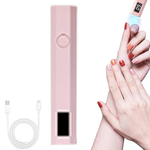 Luz UV portátil para unhas de gel, luz de UV para unhas | Pequena recarregável para unhas com tela L
