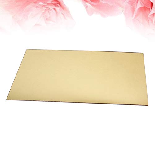 Exceart Blank Guitar Pickguard Material Scratch Plate Backplate Sheet 44 X 29Cm For Bass 3Ply Guitar (Gold) #TOP7