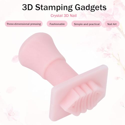 Carimbo de unha para salão de beleza, 192 peças, kit de estampagem de unhas 3D, diferentes padrões,