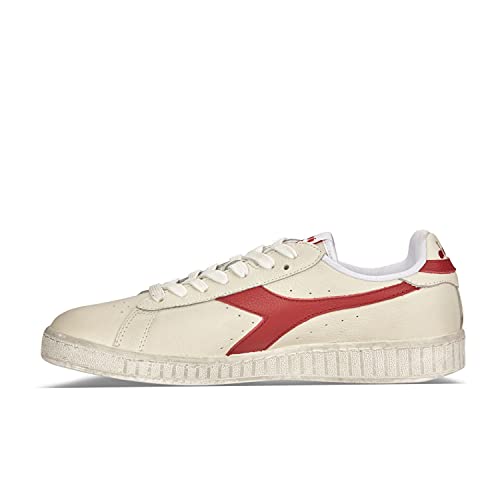 Diadora Game L Low Waxed, Sneakers, Unisex adulto, Blanco White Red, 41 EU