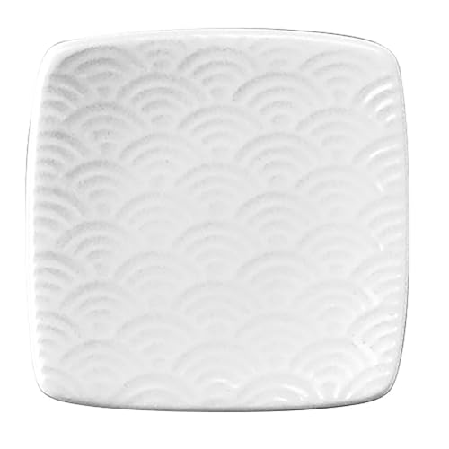 山加商店 「 ODA POTTERY 吉祥 」 箸置き 約5cm 和柄 コモン 和食器 食洗機対応 電子レンジ可 美濃焼 日本製 青海波 白 YMK162-402