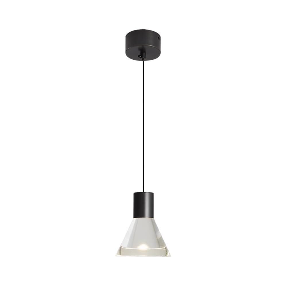 KXEcoLife Mini Bedside Brass Pendant Light Copper Hanging Lamp with Acrylic Shade Modern LED Chandelier Nordic Minimalist Ceiling Lights for Dining Room Bedroom(Dark)