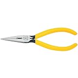 Klein Tools D203-6H2 Long Nose Side-Cutter Stripping Pliers, Induction Hardened and Heavier For Incr