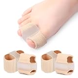 4 Pieces Hallux Valgus Separators for Overlapping Toes, Washable Valgus Corrector Toe Separator, with 2 Loops, Hallux Valgus Corrector Toe Separator, Reusable, Unisex