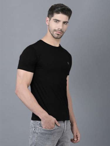 Image of Dollar Super Combed Cotton Mens Assorted Pack of 2 Solid T-Shirt