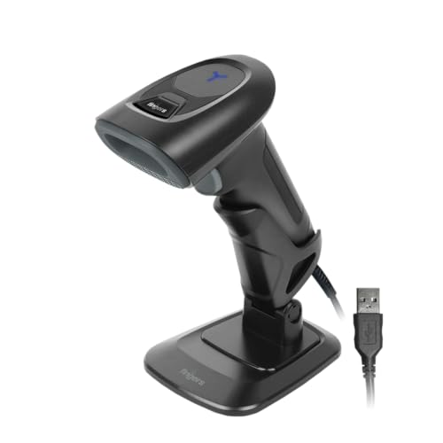 Image of FINGERS 2D-QuickScan W18 Wired Barcode Scanner Bundled with Stand (Quick Scan & CMOS Image Technology, 1D & 2D Codes, Simple Plug-n-Play, Compatible with Windows, macOS, Android, Linux)