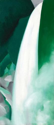 Tableau Georgia O'Keeffe pour salon affiche d'art abstrait vert nature 120cm