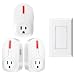 Wireless Remote Control Outlet, Kasonic Smart Home Remote Control Multi Purpose Combo Set [3 Electrical Outlets + 1 Remote] Perfect for Household Appliances and Devices; ETL-Listed