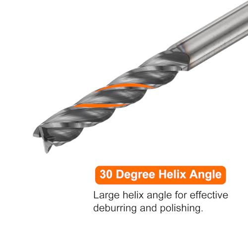 Image of HARFINGTON Carbide Square Nose End Mill Bit 3 /16 inch Cut Dia 4 Flutes TiAlN Coated Milling Cutter for Hardened Steel Metal (3 /16 inch Shank 1 inch Cut Length 4 inch Long 30 Degree Helix)