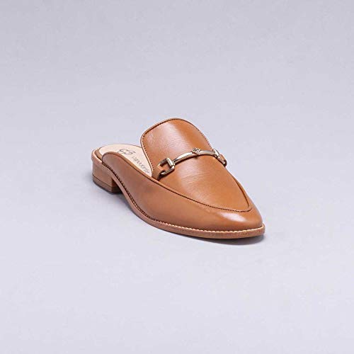 Mule Couro Caramelo 34