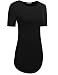 Poetsky Women Short Sleeve Side Slit Casual Curve Hem T Shirt O Neck Long Tee Tunic Tops