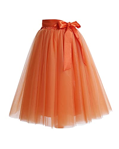 Black Tulle Skirts For Women Knee Length Long Adult Tutu Layered Short Prom Party Midi Skirt For Girls Black M #TOP6