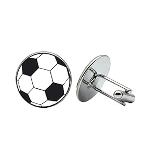 Nieuwe voetbal Glamour manchetknopen, verzonken glazen manchetknopen. mode shirt manchetknopen.