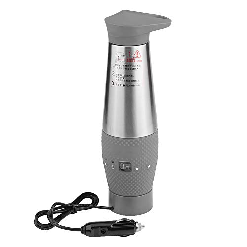 Tetera Eléctrica para Auto 12V Acero Inoxidable 350ml Gris miniatura 1