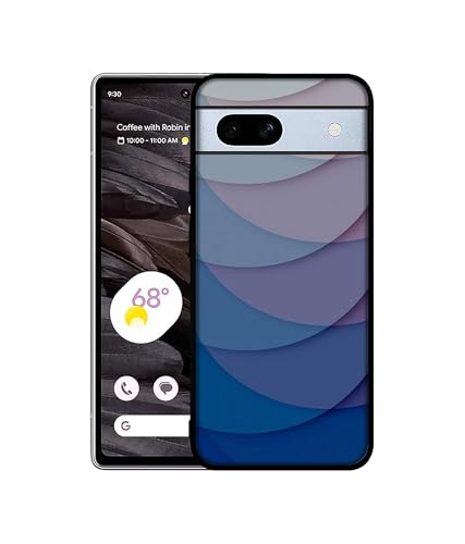 Image of Waves Pattern Print Design Premium 2D Printed Metal Back Case Cover for Google Pixel 7A 5G