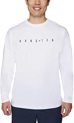 Hang Ten Men's Rashguards - Levee in White, XXX-Large