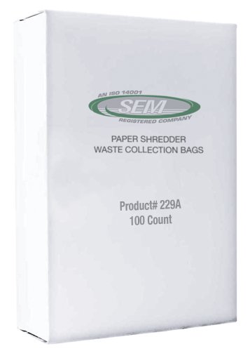 SEM #229A Paper Shredder Waste Bags (100 plastic bags/case)