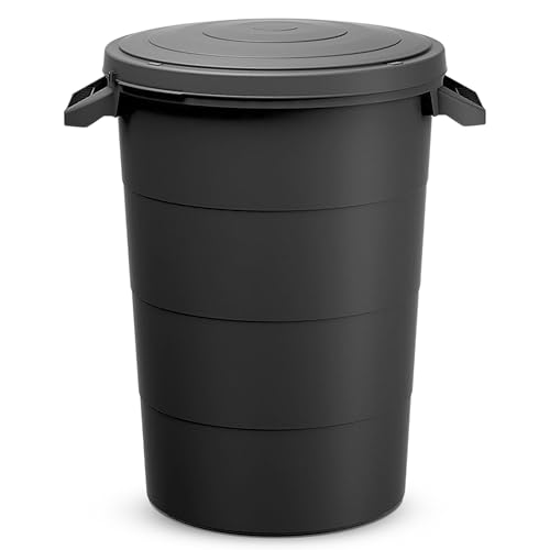 Spetebo Regenwasser Tank 80 Liter mit Deckel - anthrazit...