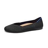 Rothy's The Daily Flat, New Slip-On Ballet Flats for Women, Comfortable, Dressy & Casual Shoes, Sustainable & Washable, Black, Size 9