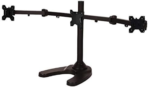 EasyMountLCD EZM Articulating Heavy-Duty Triple Monitor Mount Stand Free Standing with Grommet Mount Option up to 24" (002-0033)