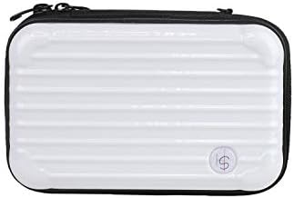 SOMEWHERE HAUTE Hard Shell Travel Cosmetic Case (White)