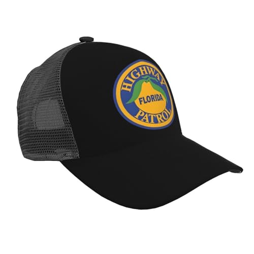 Florida Highway Patrol Mesh Baseball Cap - Classic Adjustable Peak Cap, Trucker Hat for Men & Women
