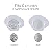 Bathtub Overflow Drain Cover for Fuller Baths, Bathroom Spa & Bath Accessories, Clear (12078)