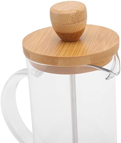 Rengue Glass French Press Stainless Steel Coffee Maker with Accent Filter for Home Office Camping (600ML Cover) — view 6