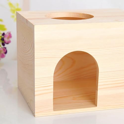 Casa de hámster de madera segura para ejercicio de cobayas 4