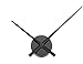 TiiM® Simple Elegant Glossy Aluminum Large Wall Clock, Black