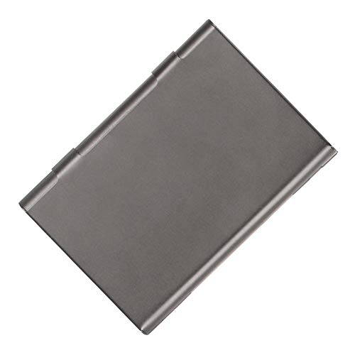 Kingfom Stainless Steel Business Card Holder For Men & Women, Pocket Business Card Case Thumb-Drive Business Name Credit Id Card Holder (Gray) #TOP3