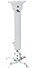 VideoSecu LCD/DLP Projector Ceiling Mount Bracket White Fits both flat or Vaulted ceiling PJ2W 1CA