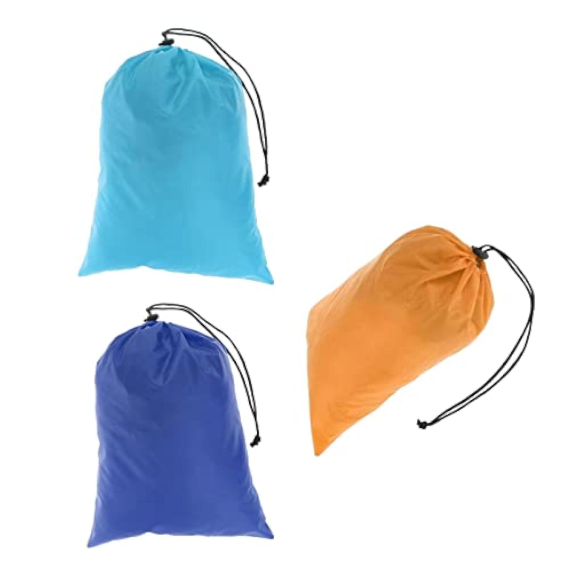 Waterproof Drawstring Storage Bag Stuff Bag, 3pcs Set, Orange