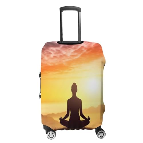 Yoga Meditation Luggage Cover Elastic Suitcase Protector Case Anti-Scratch Washable Baggage Covers Protector For Traveling, Aircraft Consignment M4