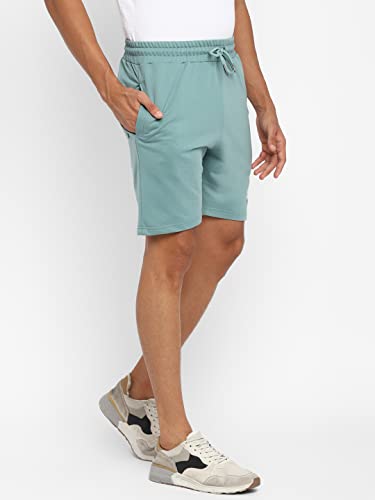Image of Alan Jones Clothing Men's Casual Bermuda Shorts | French Terry | Placement Print | Regular Fit | Side Pockets | Drawstring Waist | Lounge & Summer Wear