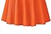 Urban CoCo Women's Basic Midi Skirt Versatile Stretchy Flared Casual High Waisted Skirt(Small, Orange-Long)