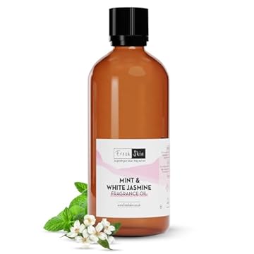 Freshskin Beauty LTD | Mint & White Jasmine Fragrance Oil 100ml - Candles, Bath Bombs, Soap Making, Reed Diffusers & Wax Melts - Cosmetic Grade - Vegan Friendly
