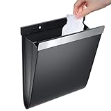 車 ゴミ箱 車用ゴミ箱 収納 多車種対応フック 小物入れ マグネット式 フック引っ掛け式 簡単取り付け カー用品 スリム 収納 便利グッズ PUレザー (ブラック)